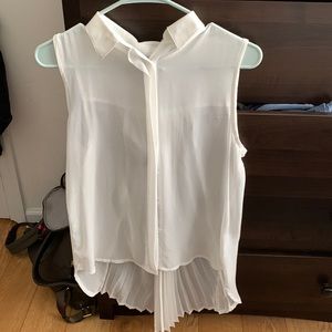 Sheer tank button up blouse